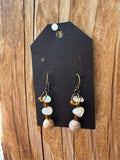 Handcrafted Earth Tone Beaded Drop Earrings