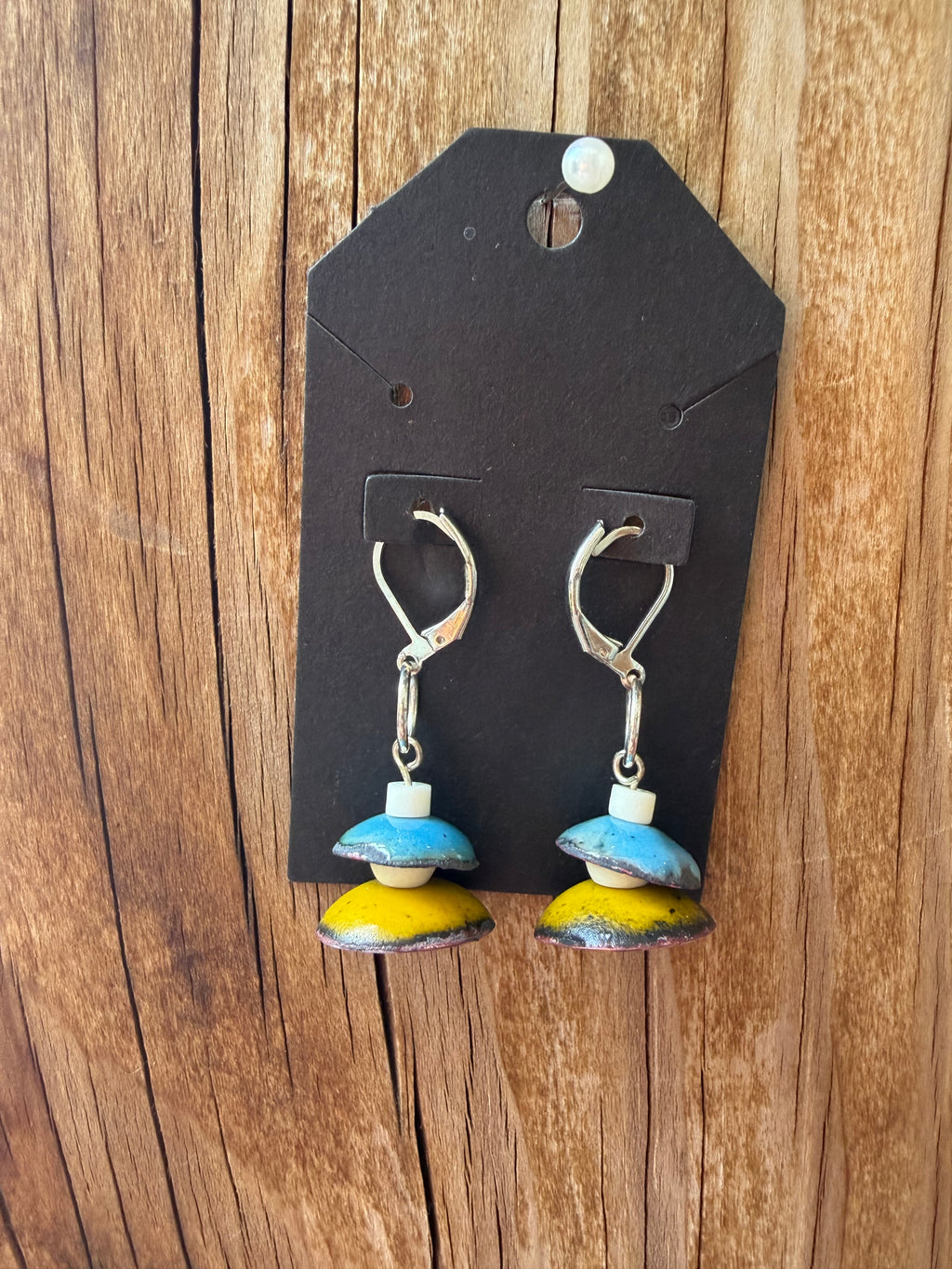 Sunrise Layered Enamel Earrings