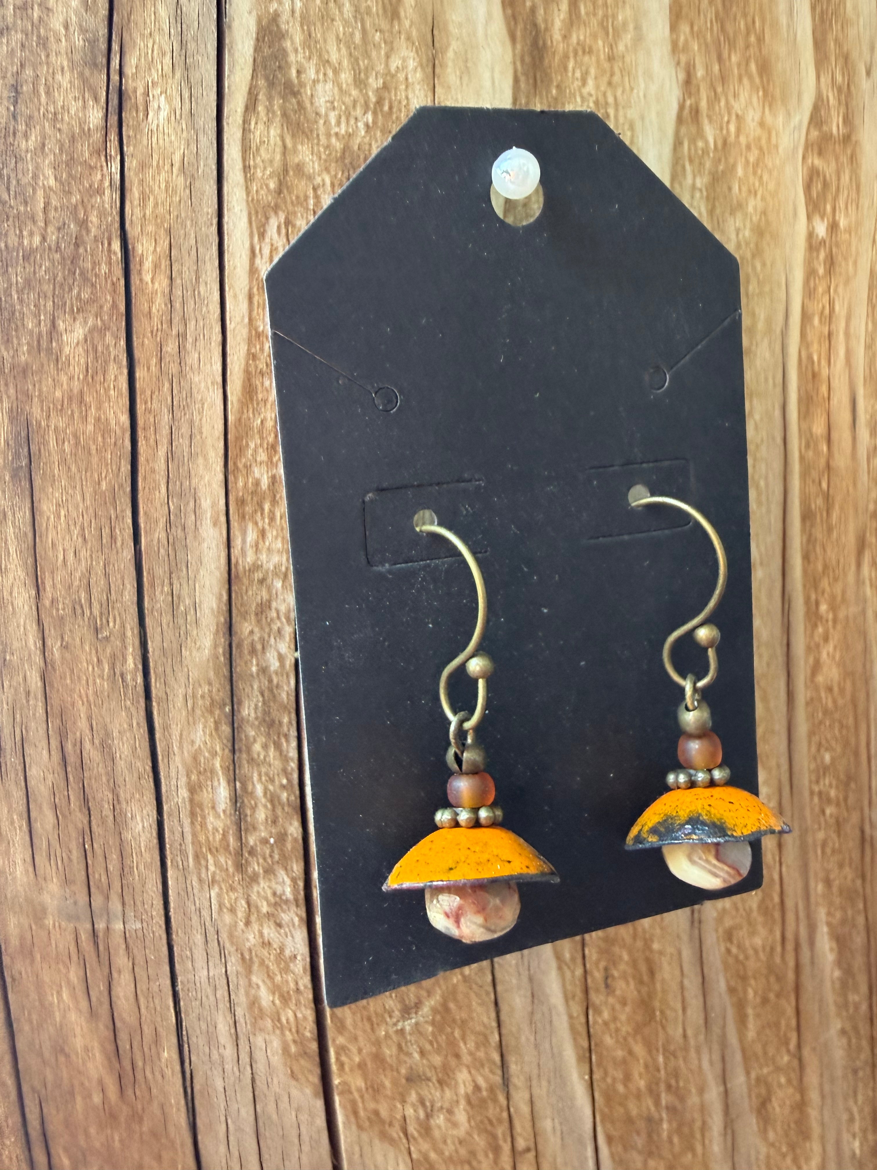 Harvest Glow Enamel Earrings