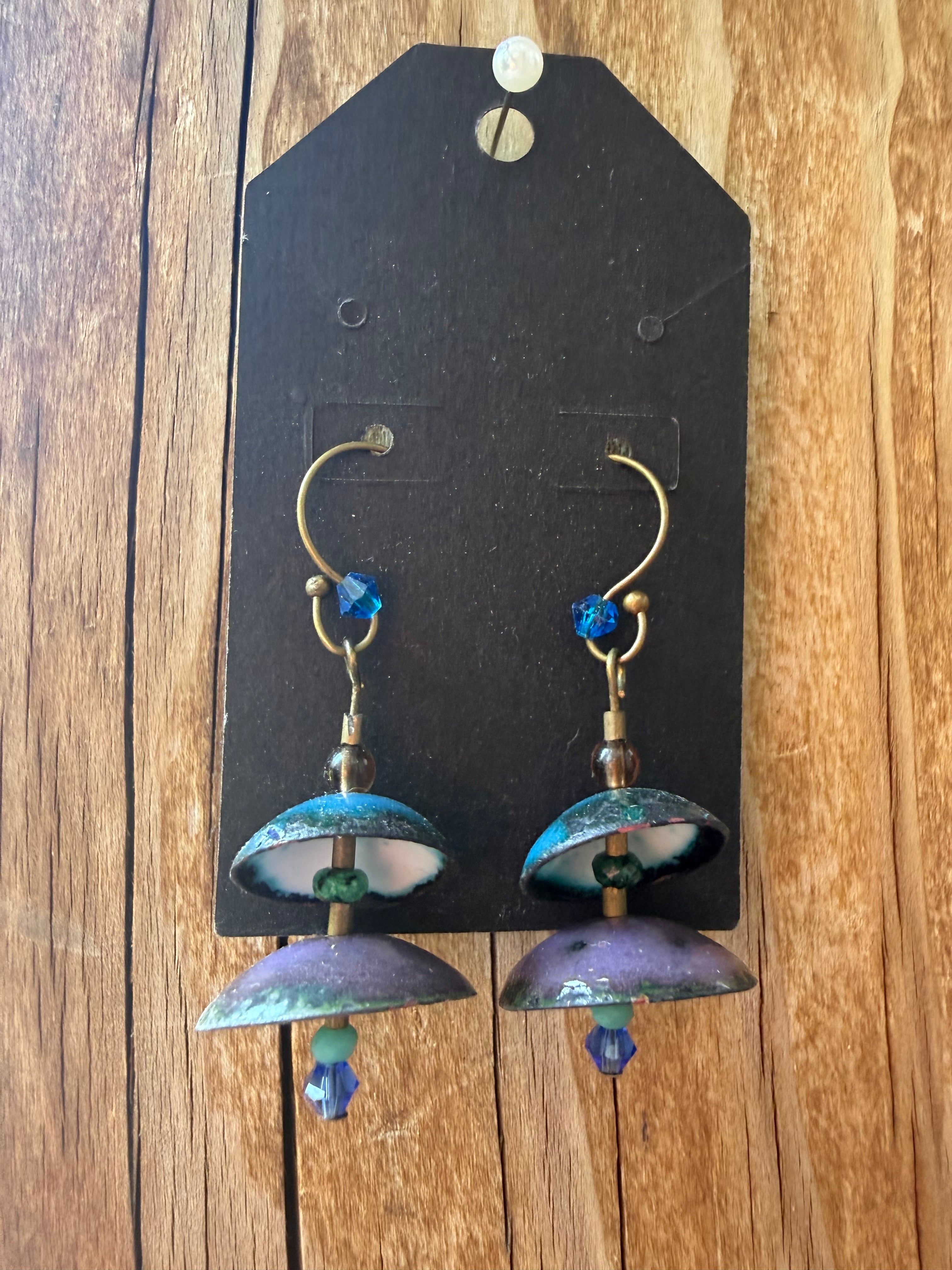Twilight Layers Enamel Earrings