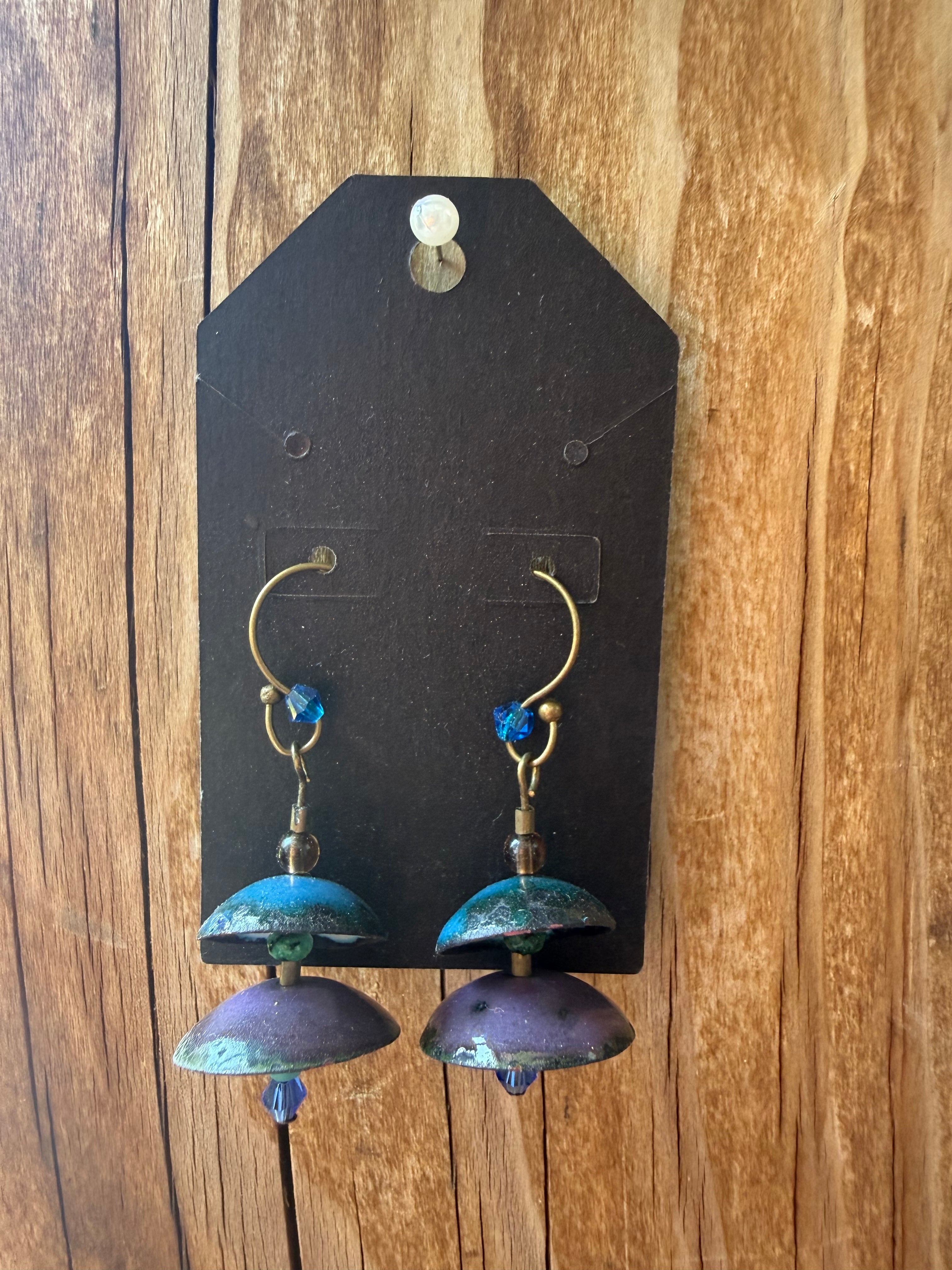 Twilight Layers Enamel Earrings