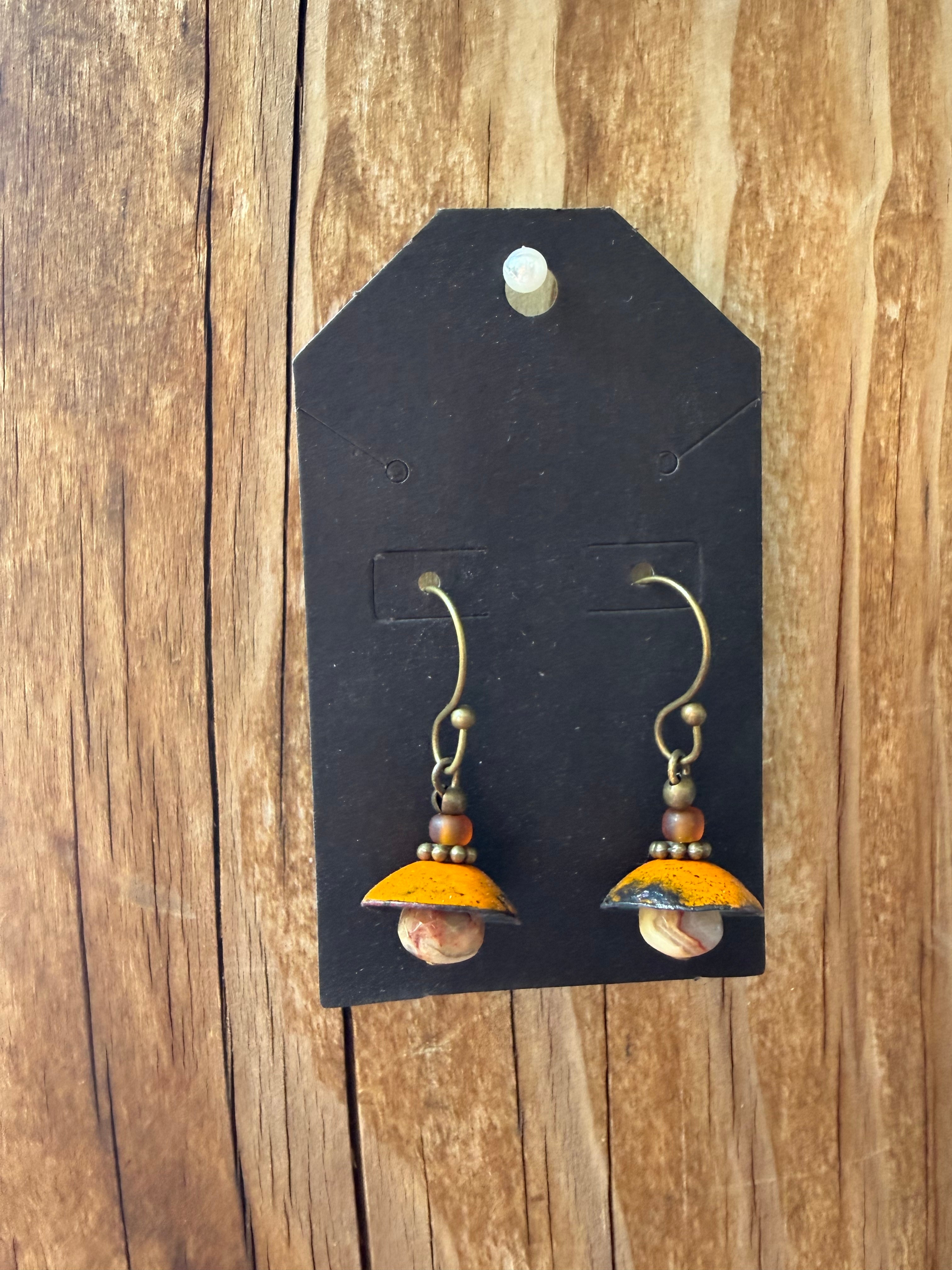 Harvest Glow Enamel Earrings