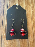 Ruby Spark Enamel Earrings