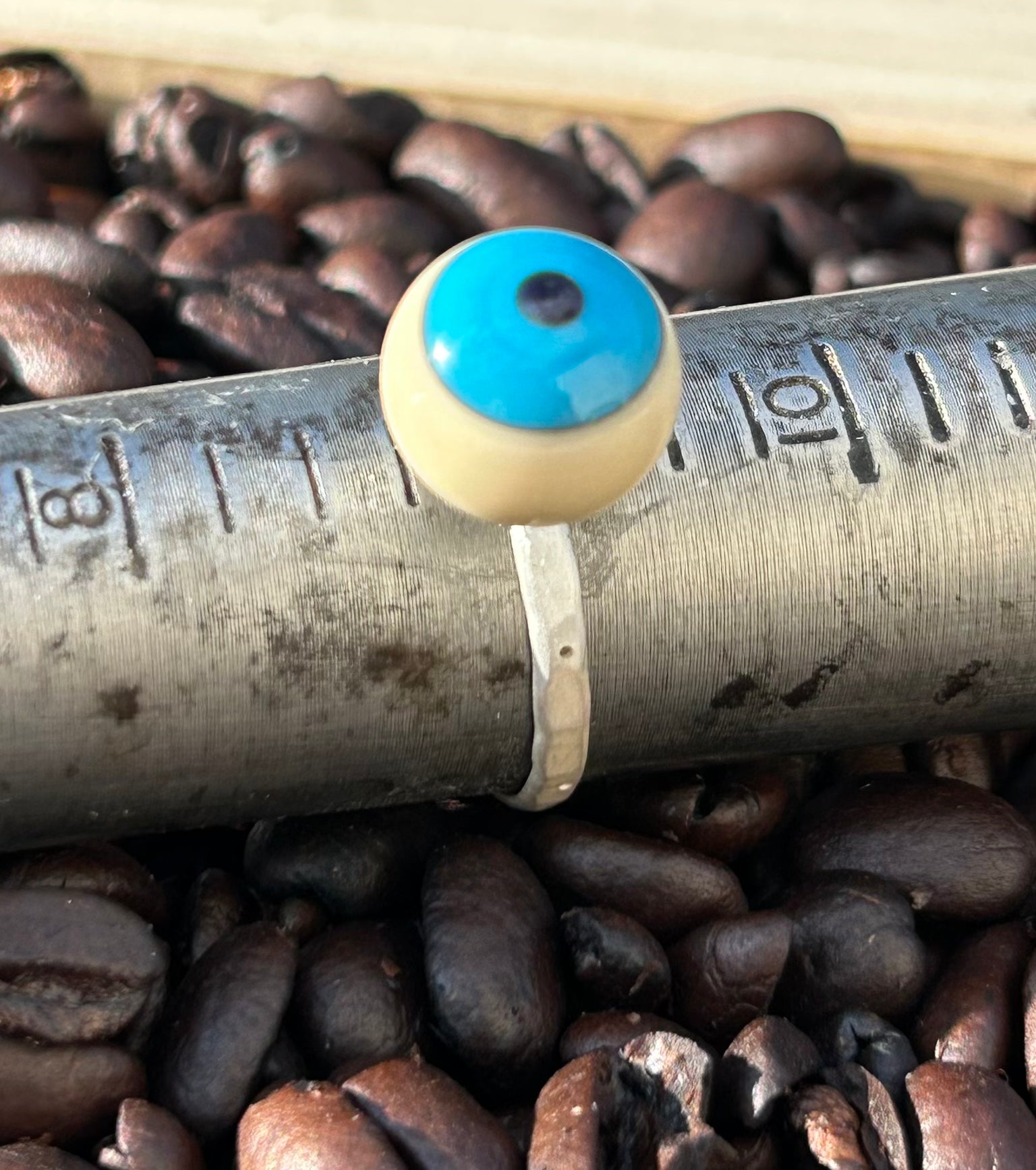 Handcrafted Sterling Silver Eyeball Ring