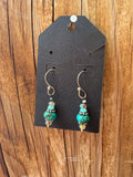 Handcrafted Turquoise & Crystal Beaded Earrings