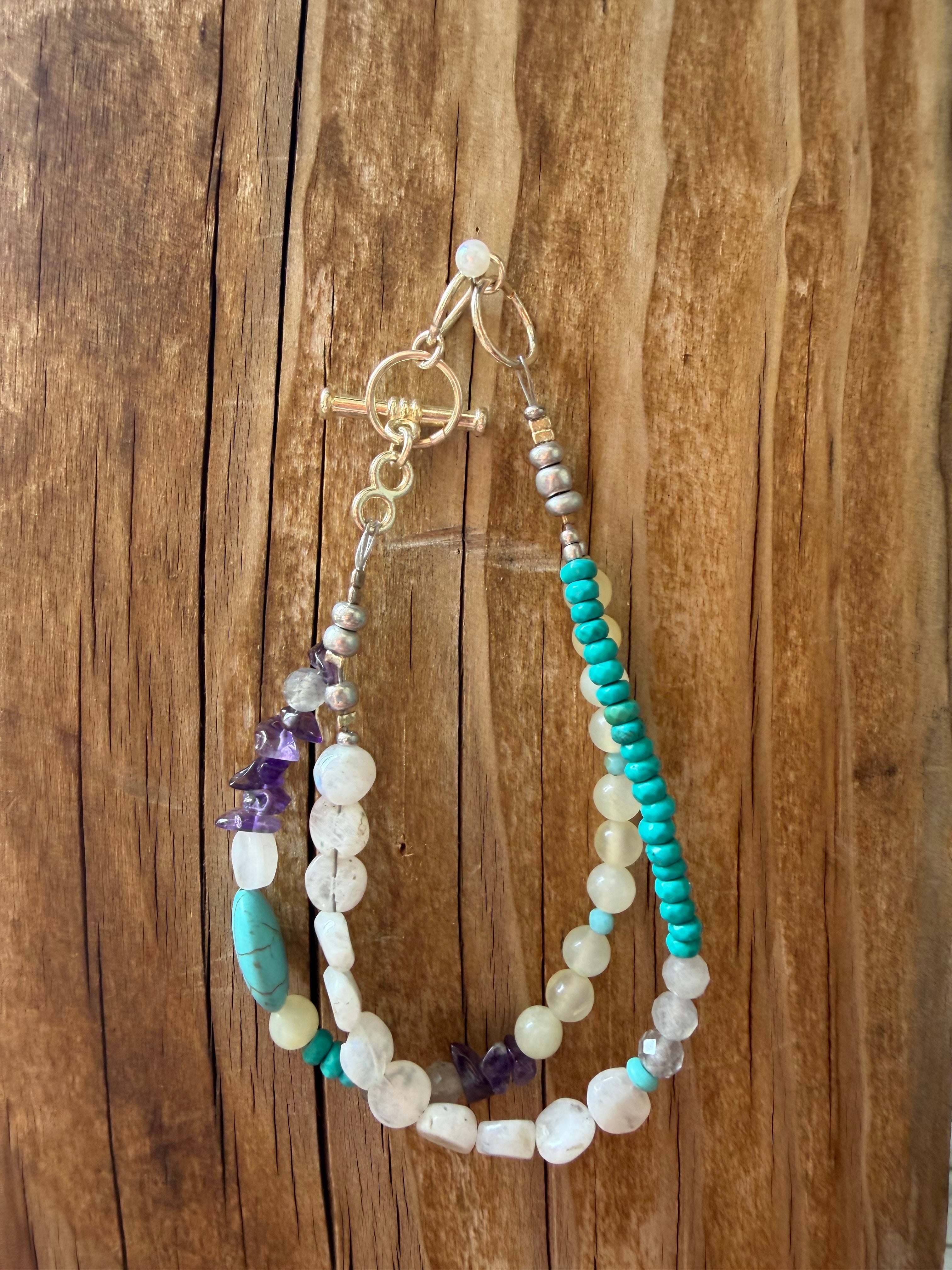 Handcrafted Multi-Stone Artisan Bracelet